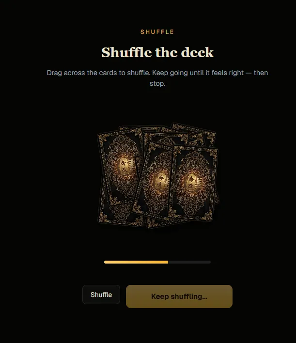 Shuffling the tarot deck